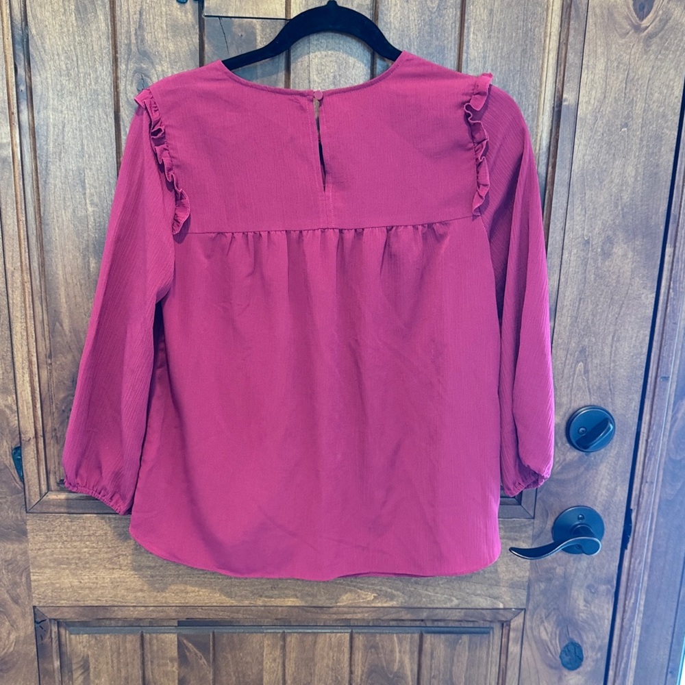 Juicy Couture Fuchsia Ruffle Blouse - Picture 5 of 8